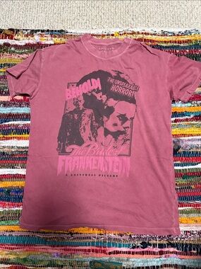 American Eagle Outfitters Dusty Pink 'Bride of Frankenstein' Graphic Tee